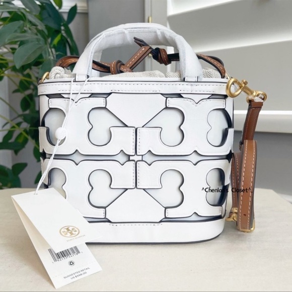 🔥NeW! $598 Tory Burch Cutout Logo Mini tote - Picture 7 of 15